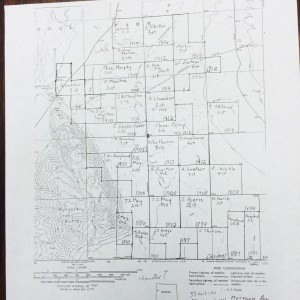 Map of Mormon Row drawn by Craig Moulton, courtesy of Jackson Hole Historical Society and Museum